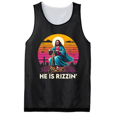 He Is Rizzen Jesus Is Rizzen Cool Jesus Jesus Has Rizzen Mesh Reversible Basketball Jersey Tank