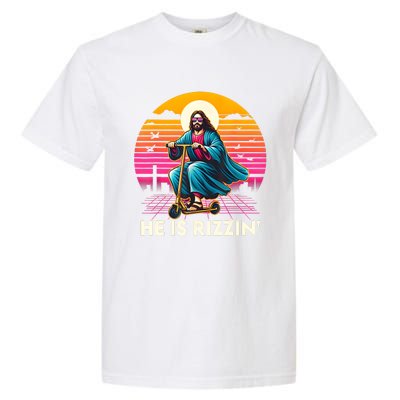 He Is Rizzen Jesus Is Rizzen Cool Jesus Jesus Has Rizzen Garment-Dyed Heavyweight T-Shirt