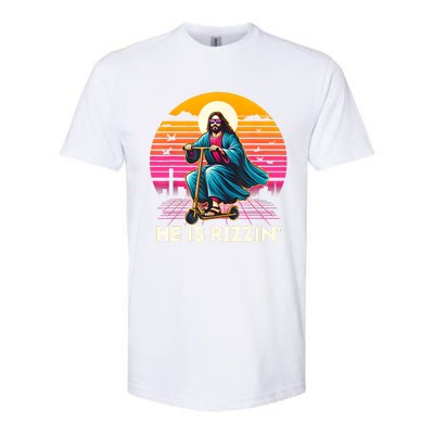 He Is Rizzen Jesus Is Rizzen Cool Jesus Jesus Has Rizzen Softstyle CVC T-Shirt