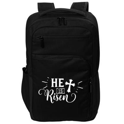 He Is Risen Jesus Easter Cross Impact Tech Backpack