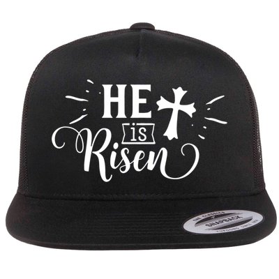 He Is Risen Jesus Easter Cross Flatbill Hat