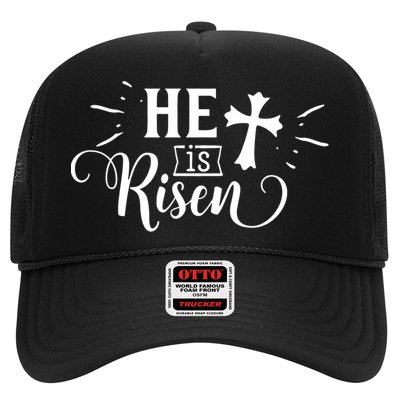 He Is Risen Jesus Easter Cross Trucker Hat