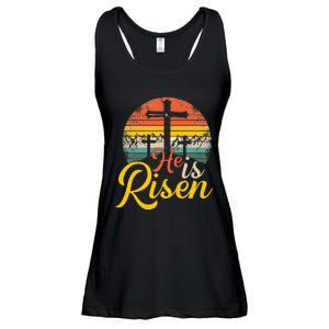 He Is Risen Christian Easter Jesus Ladies Essential Flowy Tank