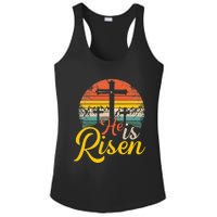 He Is Risen Christian Easter Jesus Ladies PosiCharge Competitor Racerback Tank