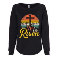 He Is Risen Christian Easter Jesus Womens California Wash Sweatshirt