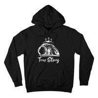 He Is Risen Cross Jesus Easter Day Christians True Story Hoodie