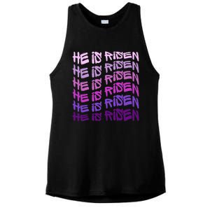 He Is Risen, Easter He Is Risen, He Is Risen Apparel, Jesus Ladies PosiCharge Tri-Blend Wicking Tank