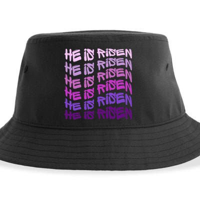 He Is Risen, Easter He Is Risen, He Is Risen Apparel, Jesus Sustainable Bucket Hat