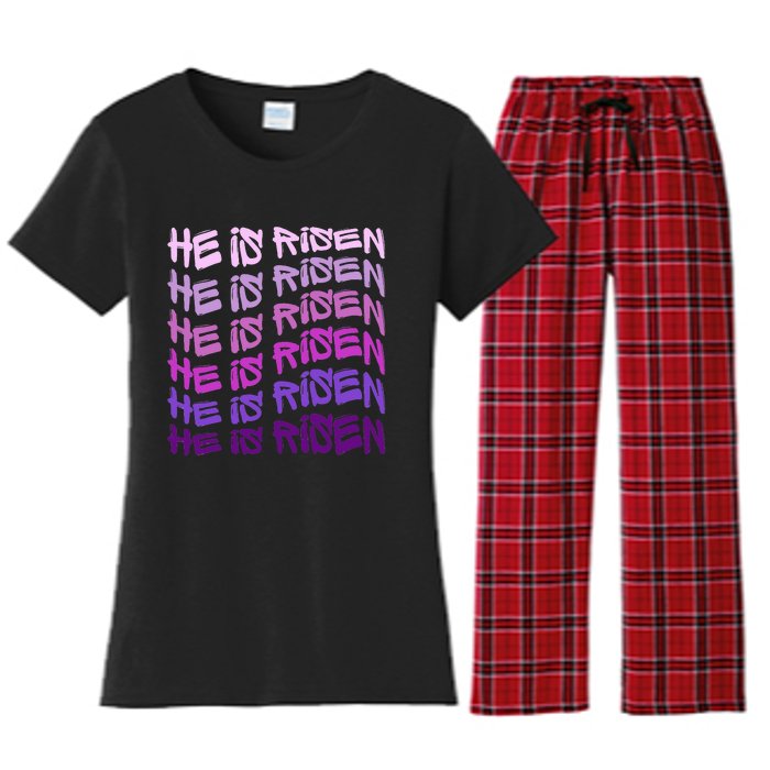 He Is Risen, Easter He Is Risen, He Is Risen Apparel, Jesus Women's Flannel Pajama Set