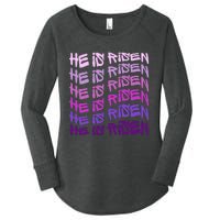 He Is Risen, Easter He Is Risen, He Is Risen Apparel, Jesus Women's Perfect Tri Tunic Long Sleeve Shirt