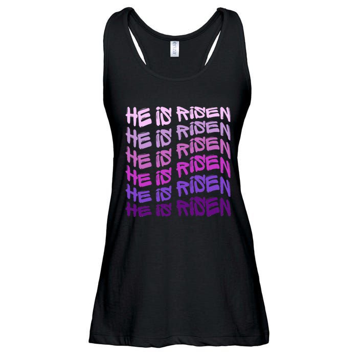 He Is Risen, Easter He Is Risen, He Is Risen Apparel, Jesus Ladies Essential Flowy Tank