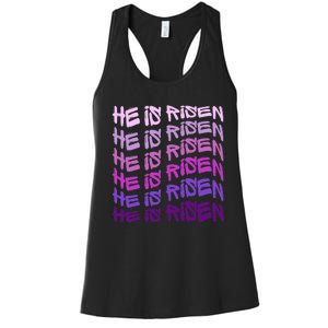 He Is Risen, Easter He Is Risen, He Is Risen Apparel, Jesus Women's Racerback Tank