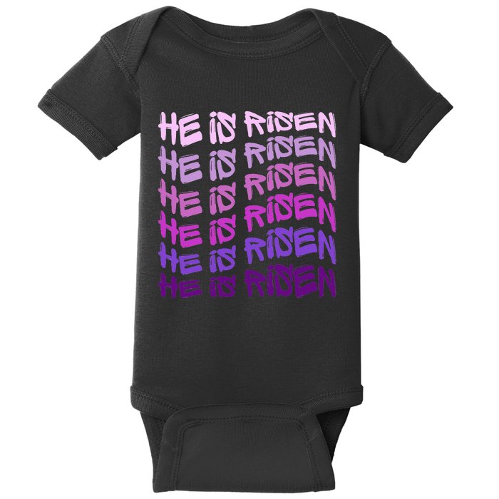 He Is Risen, Easter He Is Risen, He Is Risen Apparel, Jesus Baby Bodysuit