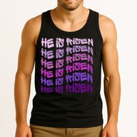 He Is Risen, Easter He Is Risen, He Is Risen Apparel, Jesus Tank Top