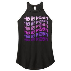 He Is Risen, Easter He Is Risen, He Is Risen Apparel, Jesus Women's Perfect Tri Rocker Tank