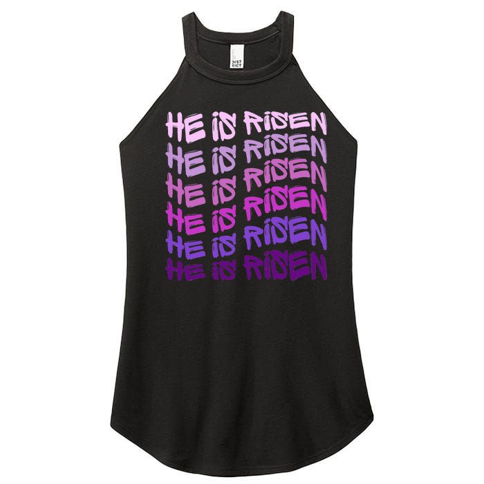 He Is Risen, Easter He Is Risen, He Is Risen Apparel, Jesus Women's Perfect Tri Rocker Tank