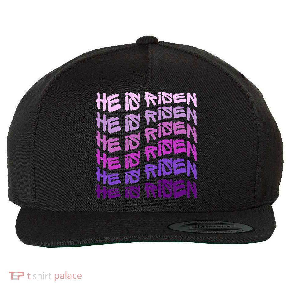 He Is Risen, Easter He Is Risen, He Is Risen Apparel, Jesus Wool Snapback Cap