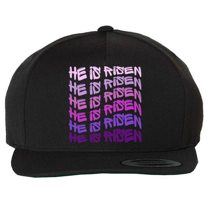 He Is Risen, Easter He Is Risen, He Is Risen Apparel, Jesus Wool Snapback Cap
