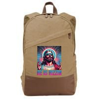 He Is Rizzin Jesus Cotton Canvas Backpack