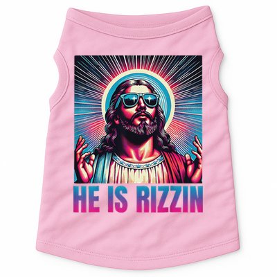 He Is Rizzin Jesus Doggie Tank
