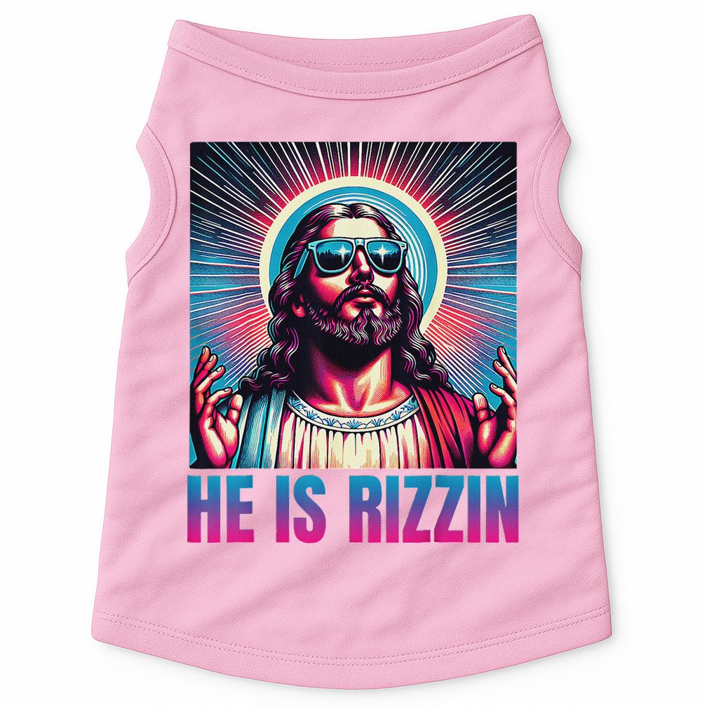 He Is Rizzin Jesus Doggie Tank