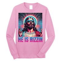 He Is Rizzin Jesus Long Sleeve Shirt