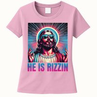 He Is Rizzin Jesus Womens T-Shirt