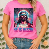 He Is Rizzin Jesus Womens T-Shirt