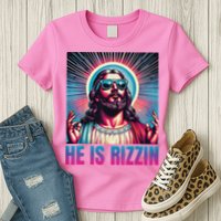 He Is Rizzin Jesus Womens T-Shirt
