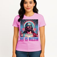 He Is Rizzin Jesus Womens T-Shirt