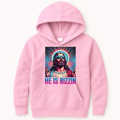 He Is Rizzin Jesus Kids Hoodie