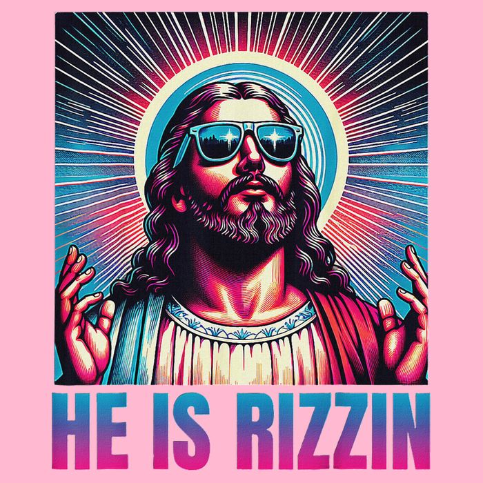 He Is Rizzin Jesus Short Acrylic Beanie