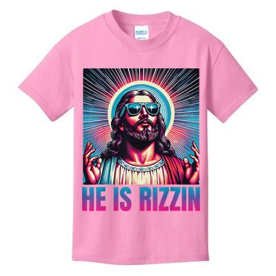 He Is Rizzin Jesus Kids T-Shirt
