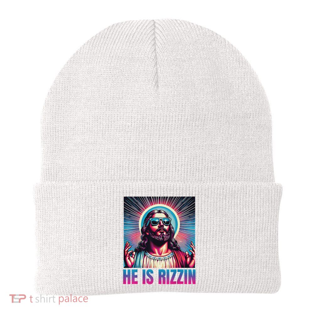 He Is Rizzin Jesus Beanie