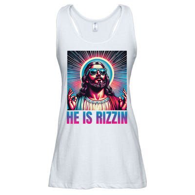 He Is Rizzin Jesus Ladies Essential Flowy Tank