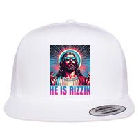 He Is Rizzin Jesus Flat Bill Trucker Hat