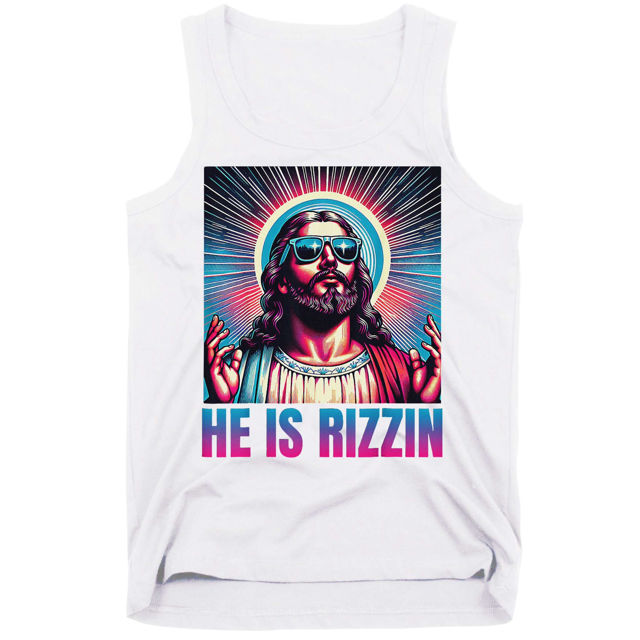 He Is Rizzin Jesus Tank Top