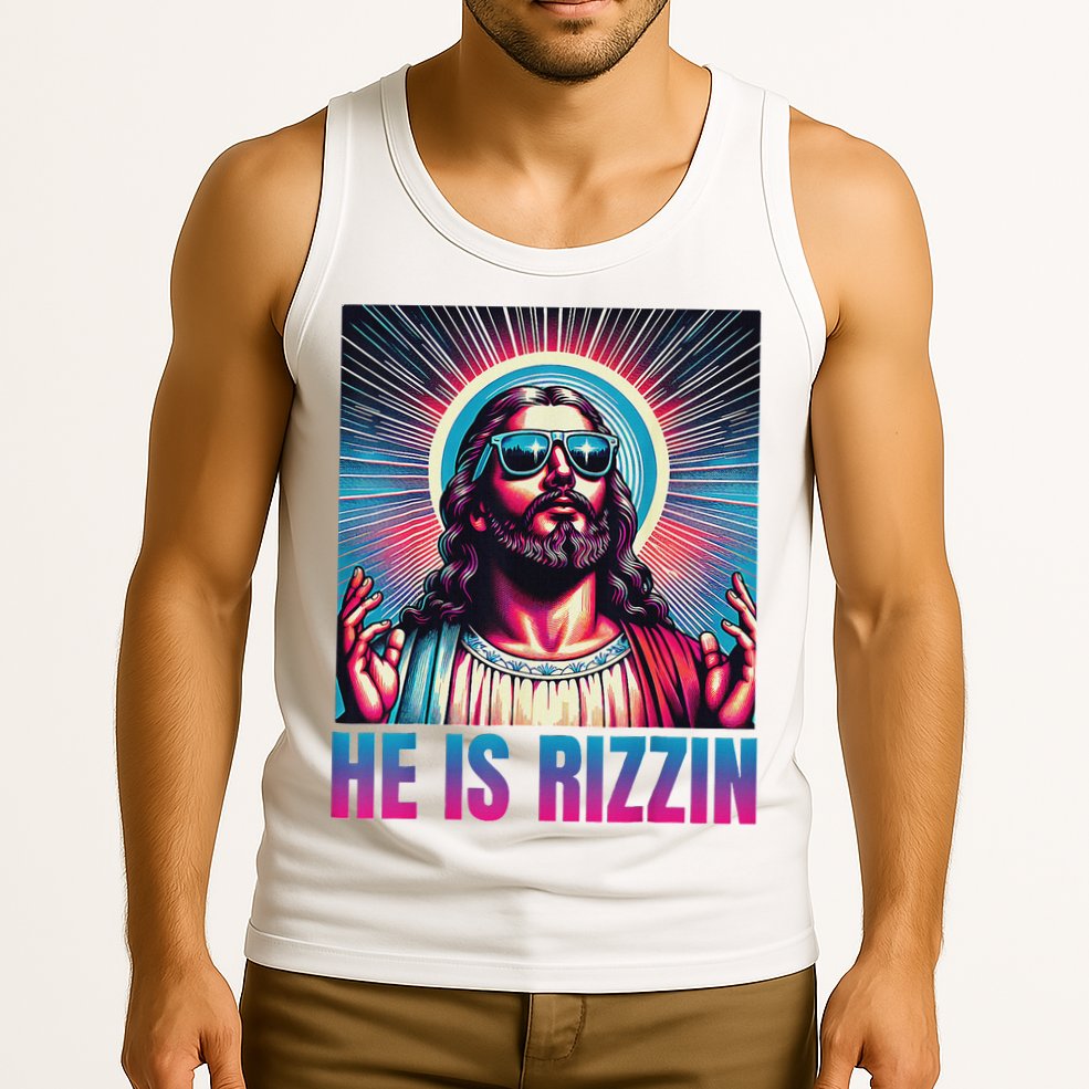 He Is Rizzin Jesus Tank Top