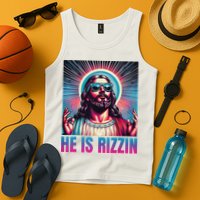 He Is Rizzin Jesus Tank Top