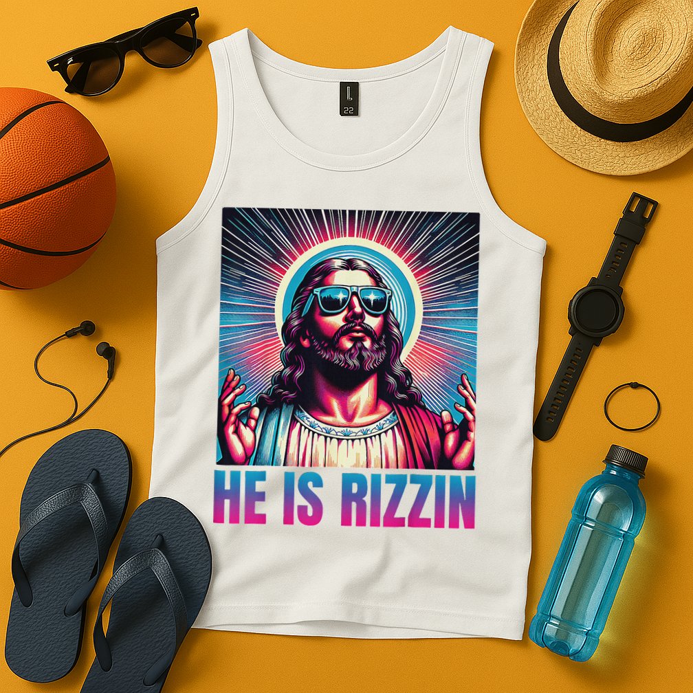 He Is Rizzin Jesus Tank Top