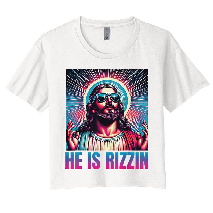 He Is Rizzin Jesus Crop Top