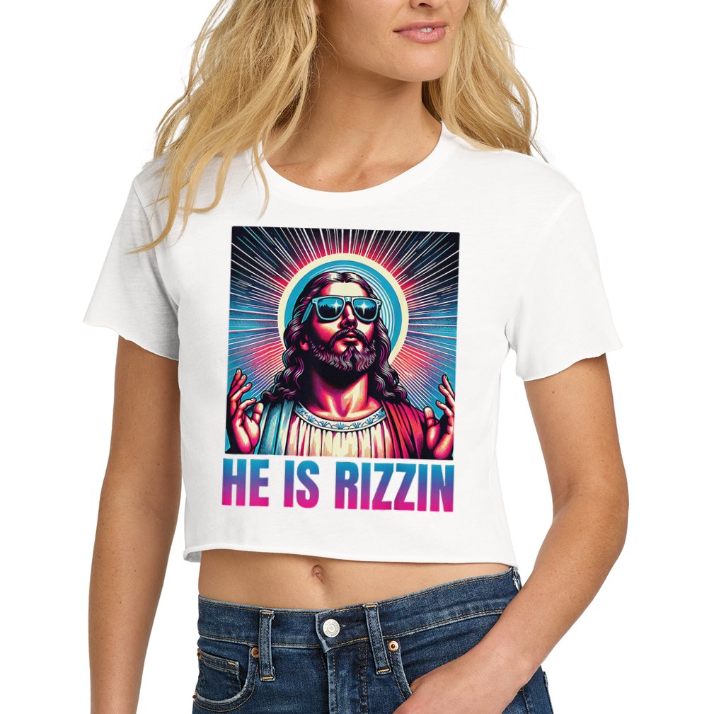 He Is Rizzin Jesus Crop Top