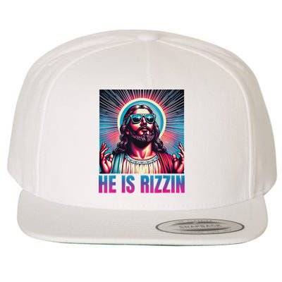 He Is Rizzin Jesus Wool Snapback Cap