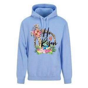 He Is Risen Cross Jesus Easter Christians Leopard Unisex Surf Hoodie