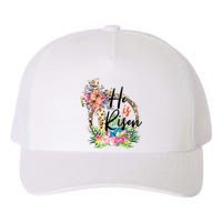 He Is Risen Cross Jesus Easter Christians Leopard Yupoong Adult 5-Panel Trucker Hat