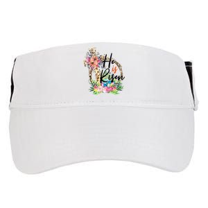 He Is Risen Cross Jesus Easter Christians Leopard Adult Drive Performance Visor