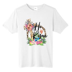 He Is Risen Cross Jesus Easter Christians Leopard Tall Fusion ChromaSoft Performance T-Shirt