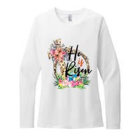 He Is Risen Cross Jesus Easter Christians Leopard Womens CVC Long Sleeve Shirt