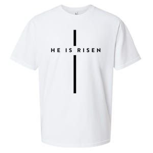 He Is Risen Cross Jesus Easter Day Christians Sueded Cloud Jersey T-Shirt