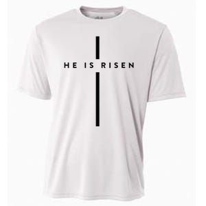 He Is Risen Cross Jesus Easter Day Christians Cooling Performance Crew T-Shirt